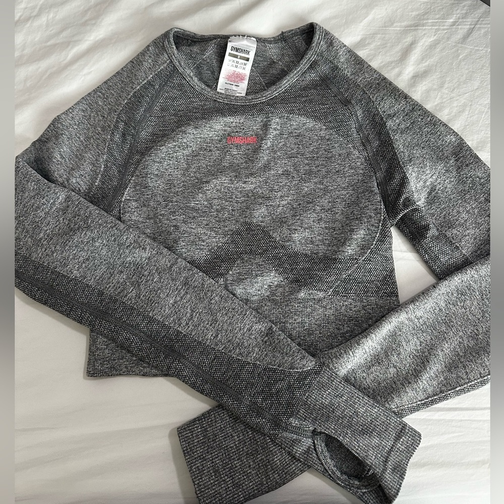 Gymshark Flex Long Sleeve Top Faded- Gray